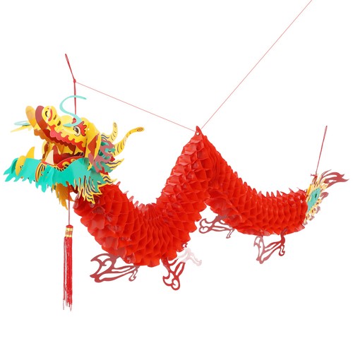 Lanterna drago cinese rosso - lanterna,
